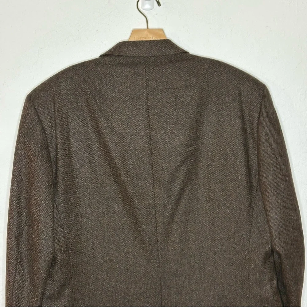 John W. Nordstrom‎ Wool Cashmere Blazer Jacket Mens 46 L-T Brown Sports Coat